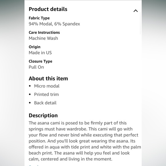 NWOT, NUX, Women's Asana Top - Picture 3 of 3